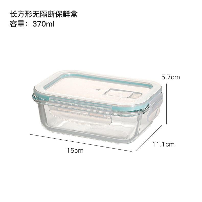 Glass Fresh-Keeping Box high Borosilicate Heat-Resistant Microwave Oven bento Fridge Special Sealed Bowl Food Storage Containers - Lily Depot