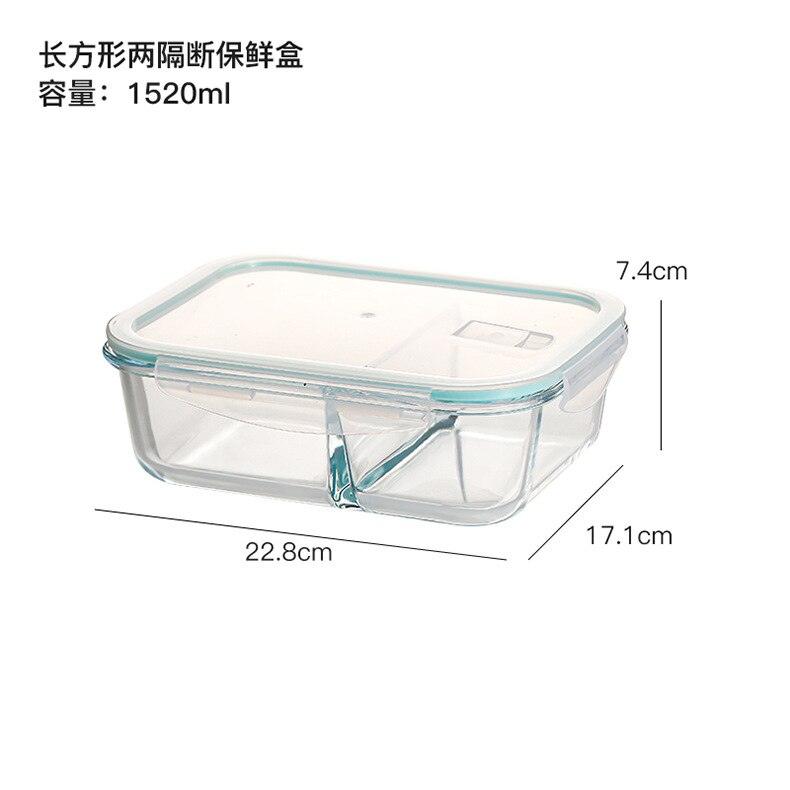 Glass Fresh-Keeping Box high Borosilicate Heat-Resistant Microwave Oven bento Fridge Special Sealed Bowl Food Storage Containers - Lily Depot