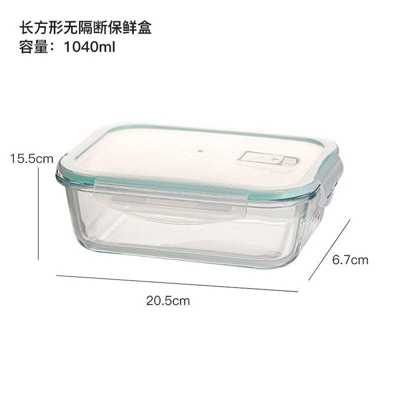 Glass Fresh-Keeping Box high Borosilicate Heat-Resistant Microwave Oven bento Fridge Special Sealed Bowl Food Storage Containers - Lily Depot