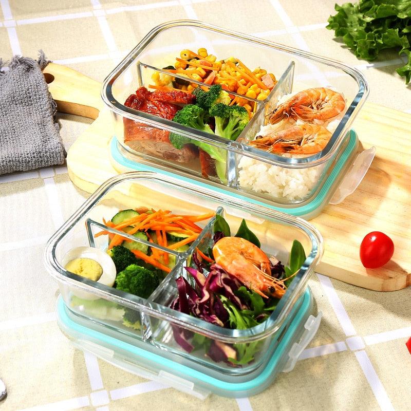 Glass Fresh-Keeping Box high Borosilicate Heat-Resistant Microwave Oven bento Fridge Special Sealed Bowl Food Storage Containers - Lily Depot