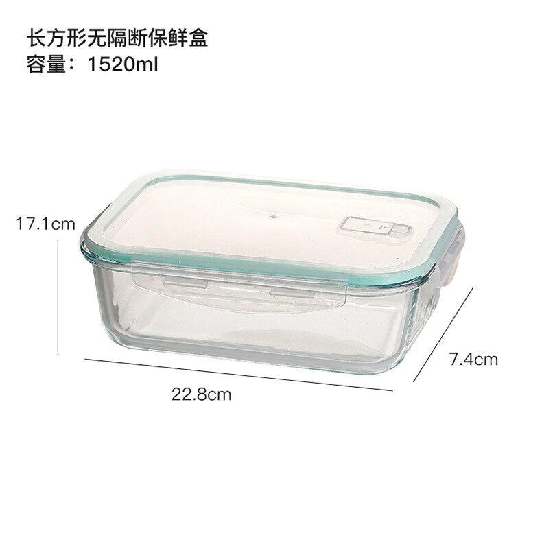 Glass Fresh-Keeping Box high Borosilicate Heat-Resistant Microwave Oven bento Fridge Special Sealed Bowl Food Storage Containers - Lily Depot