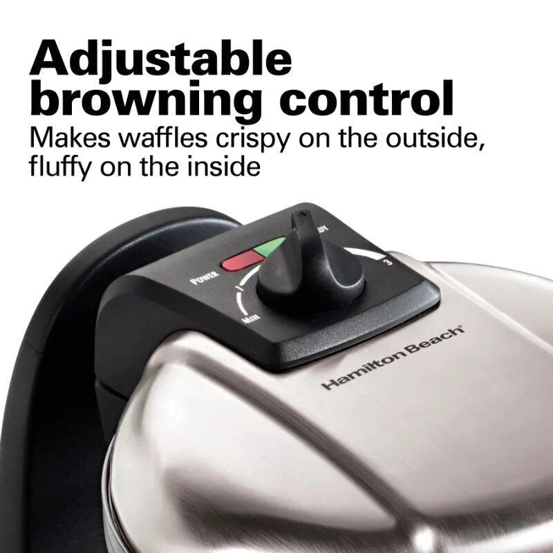 Hamilton Beach Flip Belgian Waffle Maker with Removable Plates, Black, 26030 - Lily Depot
