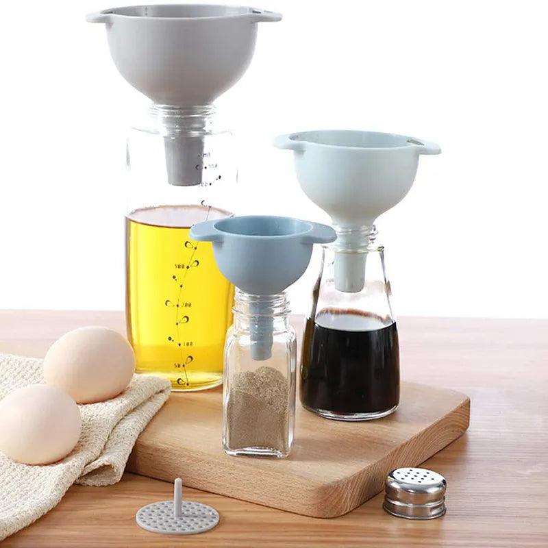 Household Filter Multi-function Funnel Set Oil Hopper Filter Oil Can Sub-packaging Plastic Funnel Kitchen Accessories - Lily Depot