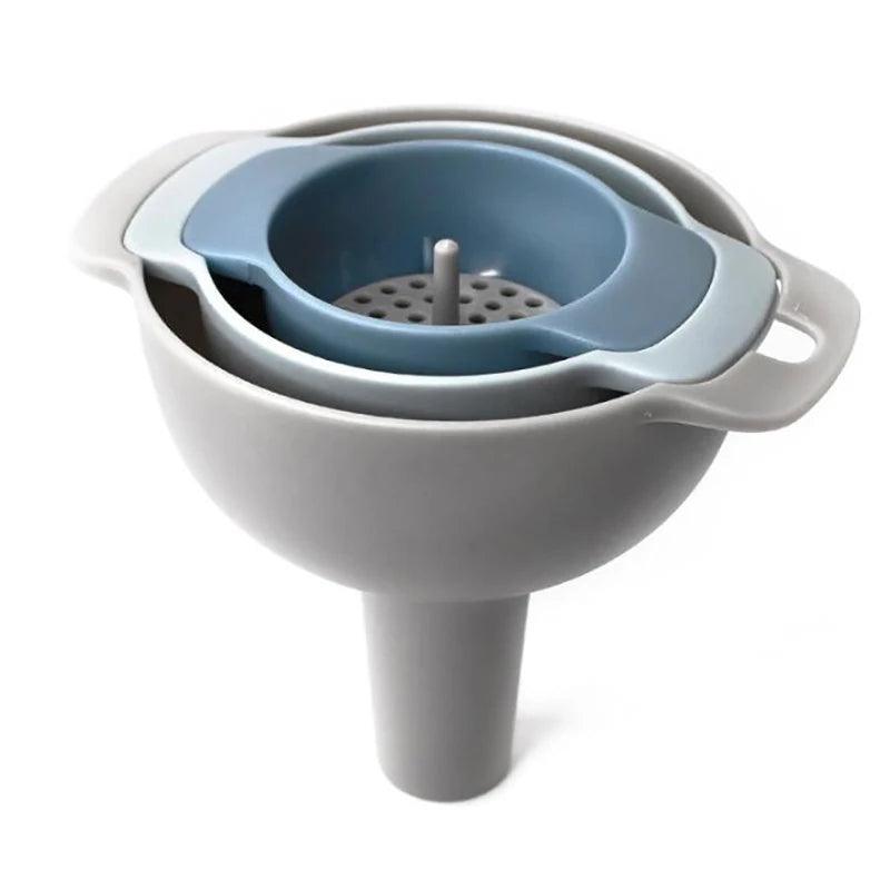 Household Filter Multi-function Funnel Set Oil Hopper Filter Oil Can Sub-packaging Plastic Funnel Kitchen Accessories - Lily Depot