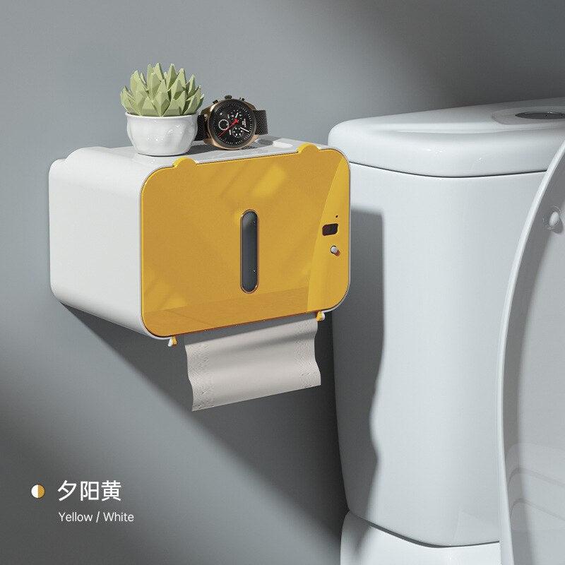 Induction Toilet Paper Holder Shelf Automatic Waterproof Paper Rack Wall Mounted Toilet Roll Dispenser Bathroom Accessories - Lily Depot