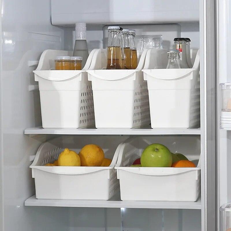 Kitchen Cabinet Storage Baskets with Wheel Refrigerator Desktop Organizer for Seasoning Bottles Vegetable Space-saving organizer - Lily Depot
