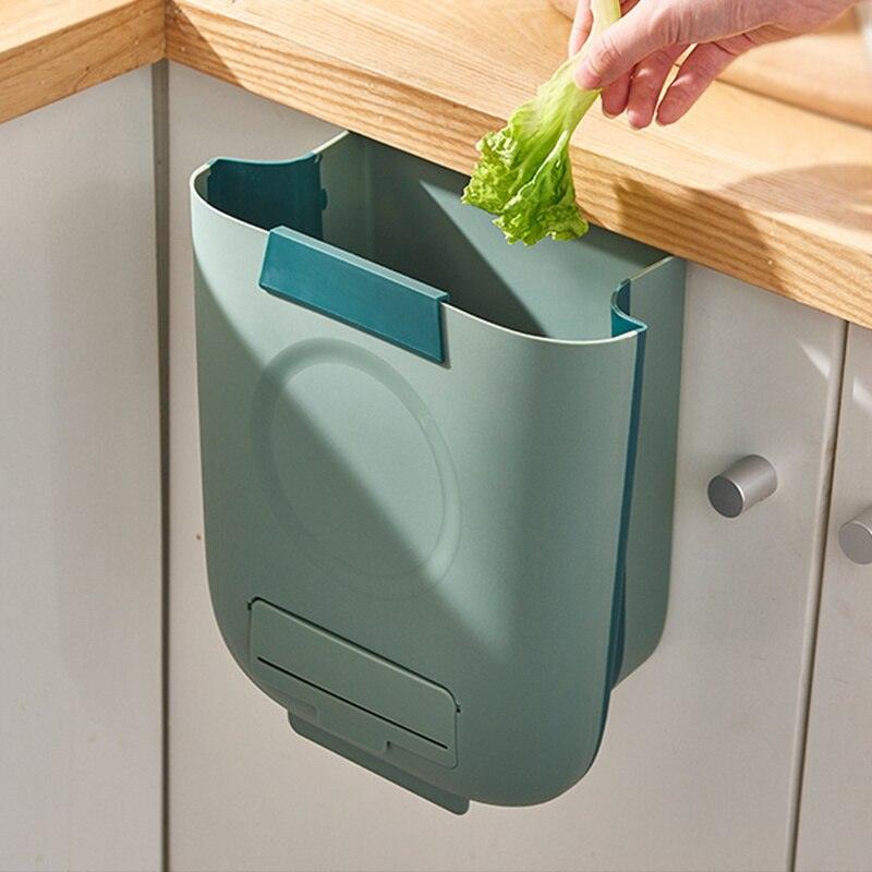 Kitchen Folding Garbage Can Householder Wastebasket Paper Recycle Waste Disposer Waste Bin Trash Kitchen Bucket Garbage 6/10/13L - Lily Depot