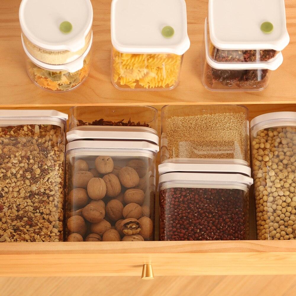 Kitchen Plastic Food Storage Container Refrigerator Food Organizer Noodle Box Multigrain Storage Tank Transparent Sealed Cans - Lily Depot
