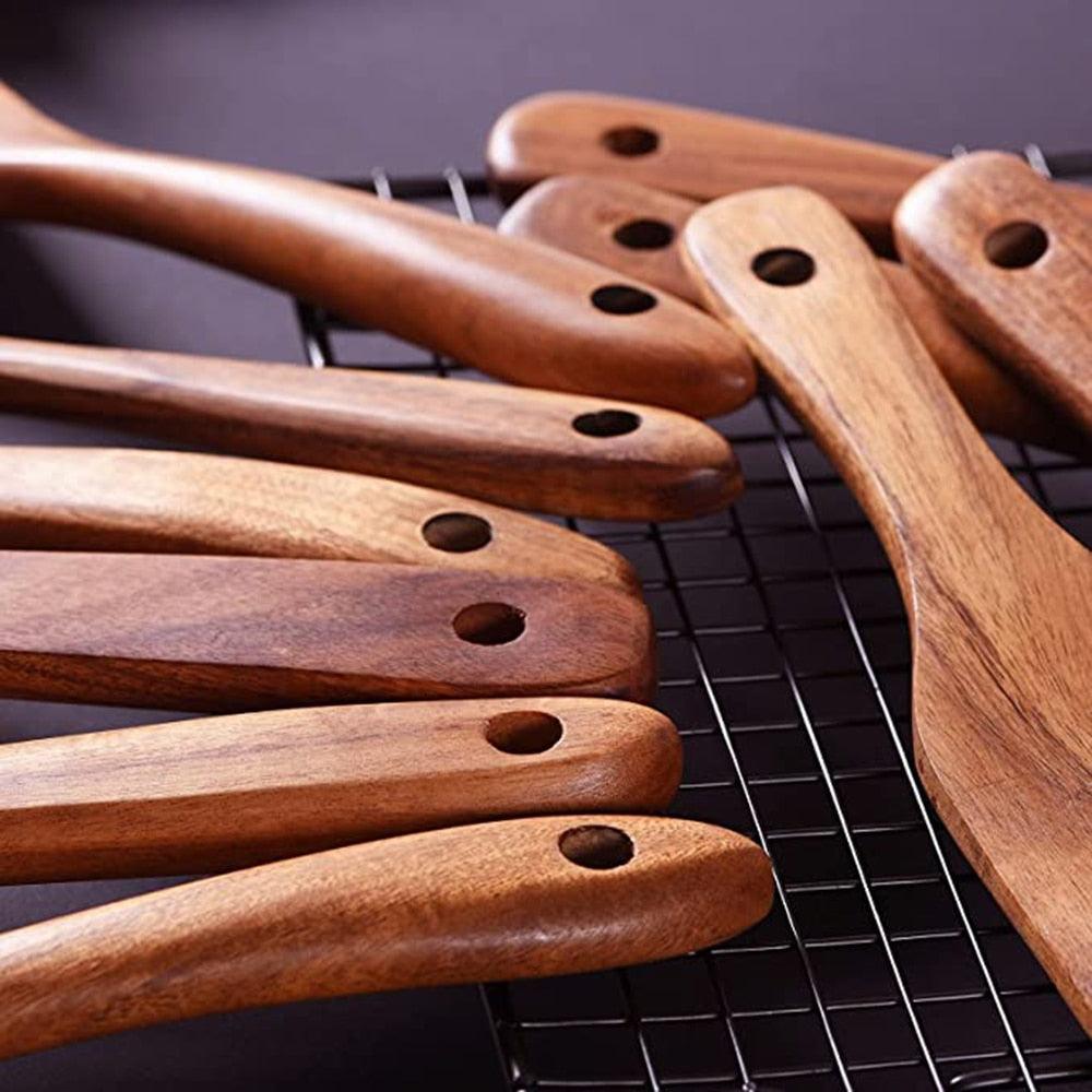 Kitchen Sets Wooden Kitchen Utensils Cooking Wooden Spoons Wooden Spoons Soup Utensils Kitchen Cooking Sets Cooking Gifts - Lily Depot