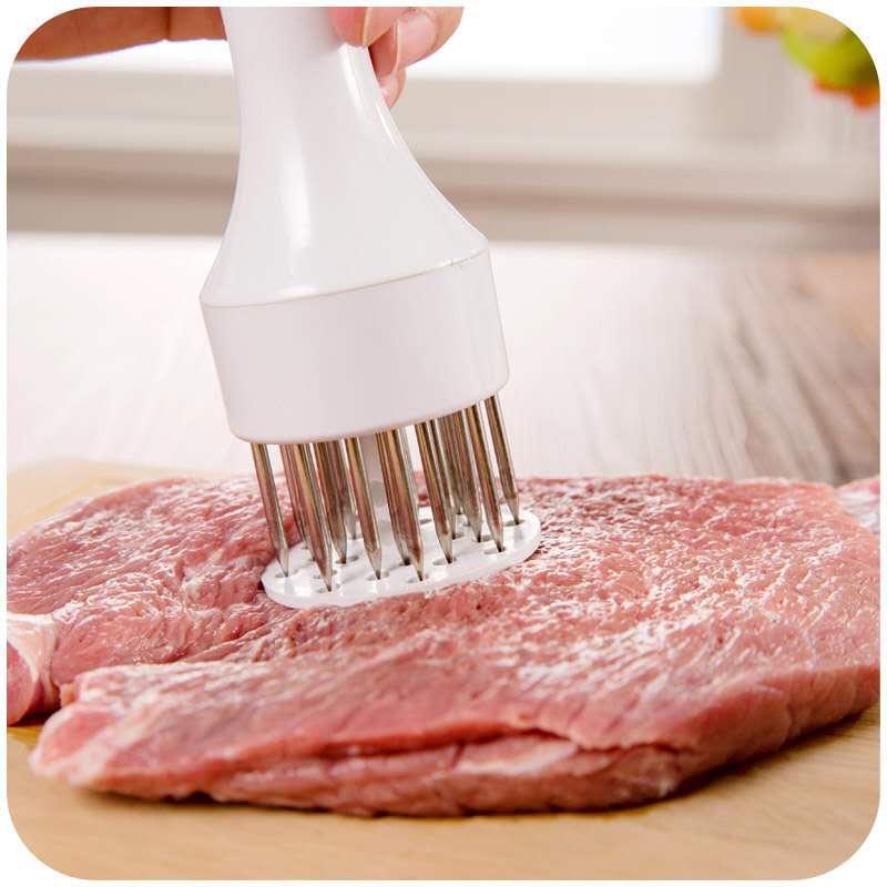 Kitchen stainless steel gadget meat tenderizer needle steak pork chops loose household meat hammer Food Cooking Meat Tool - Lily Depot