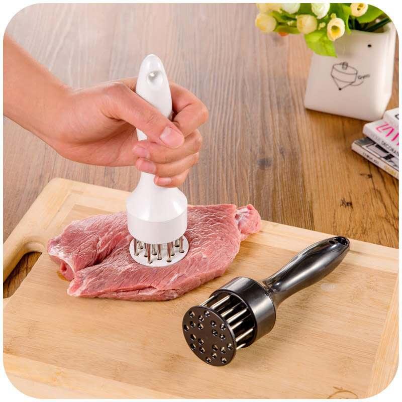 Kitchen stainless steel gadget meat tenderizer needle steak pork chops loose household meat hammer Food Cooking Meat Tool - Lily Depot
