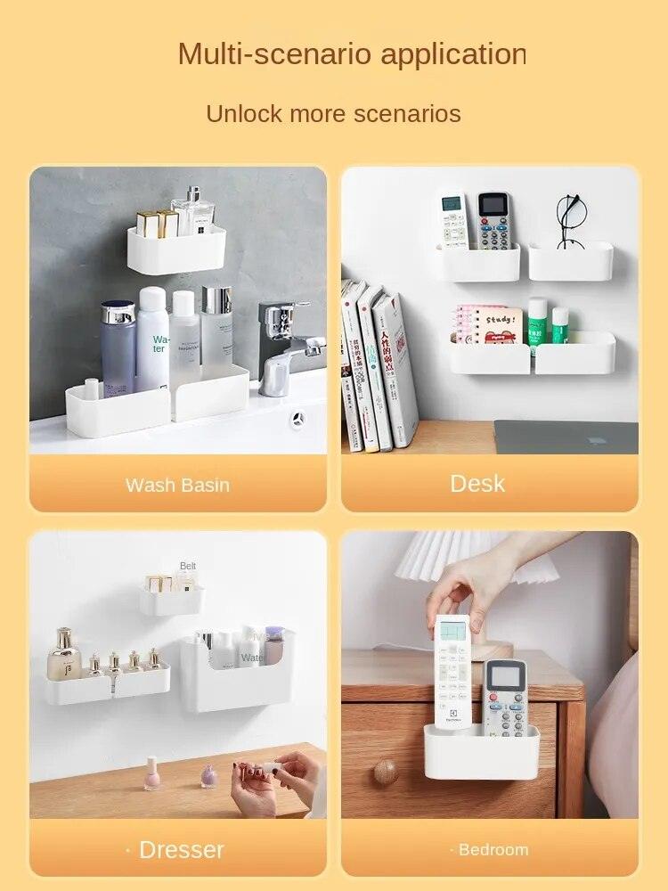 Kitchen Wall - Mounted Storage Box - Free Drilling Cabinet Door Bathroom Shelf Wall Collection Of All Kinds Of Artifacts Tools - Lily Depot