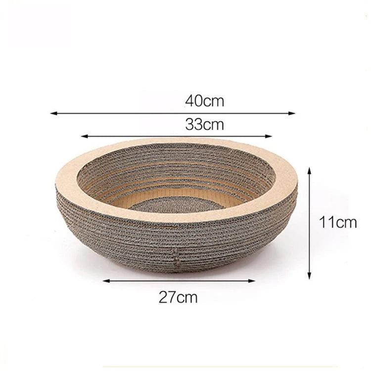 Cat Scratching Board With Catnip Claw Grinding Plate Corrugated Paper Cat Scratching Board Triangle with Ball - Lily Depot