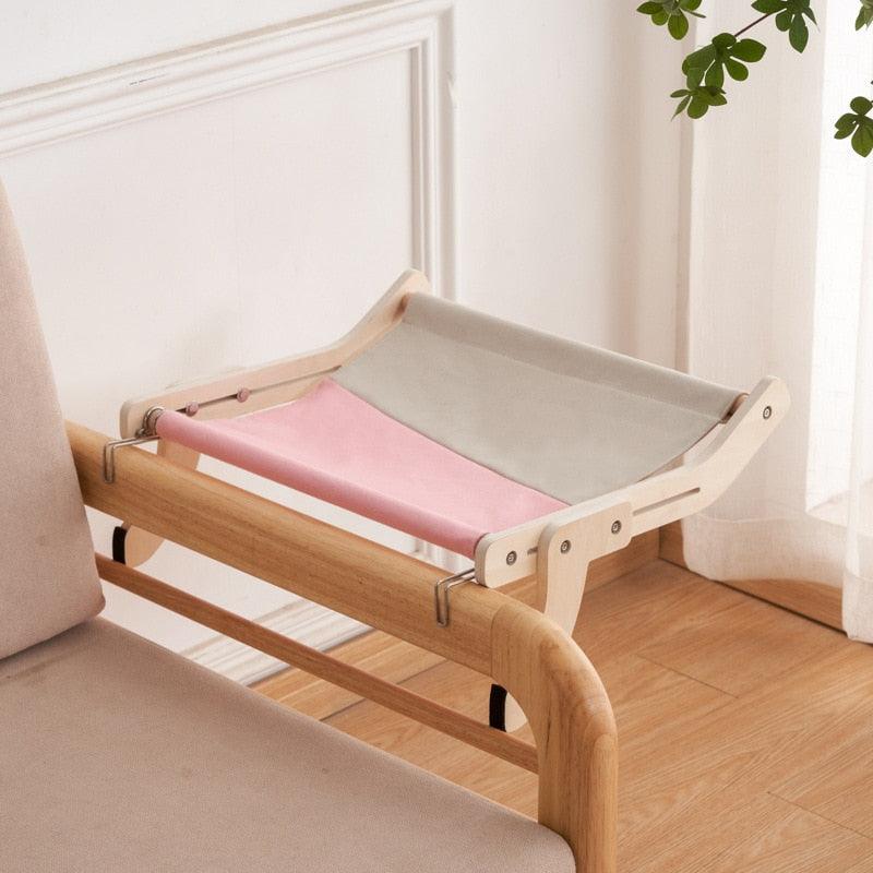 Hanging Cat Bed Window Hammock Sofa House Furniture Kitten Indoor Washable Removable Seat Wooden Sleeping Bed Perch Shelves - Lily Depot