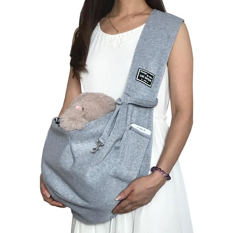 Pet Going Out Carrying Bag Oblique Shoulder Outdoor Travel Portable Cat Puppy Sling Bag Cotton Cozy Tote Pet Carrying Supplies - Lily Depot