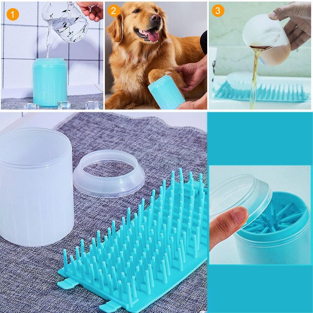 Pet Foot Wash Cup Soft Silicone Brush Paw Cleaning Tool Household Cat And Dog Paw Cleaning Brush Pet Cleaning Supplies - Lily Depot