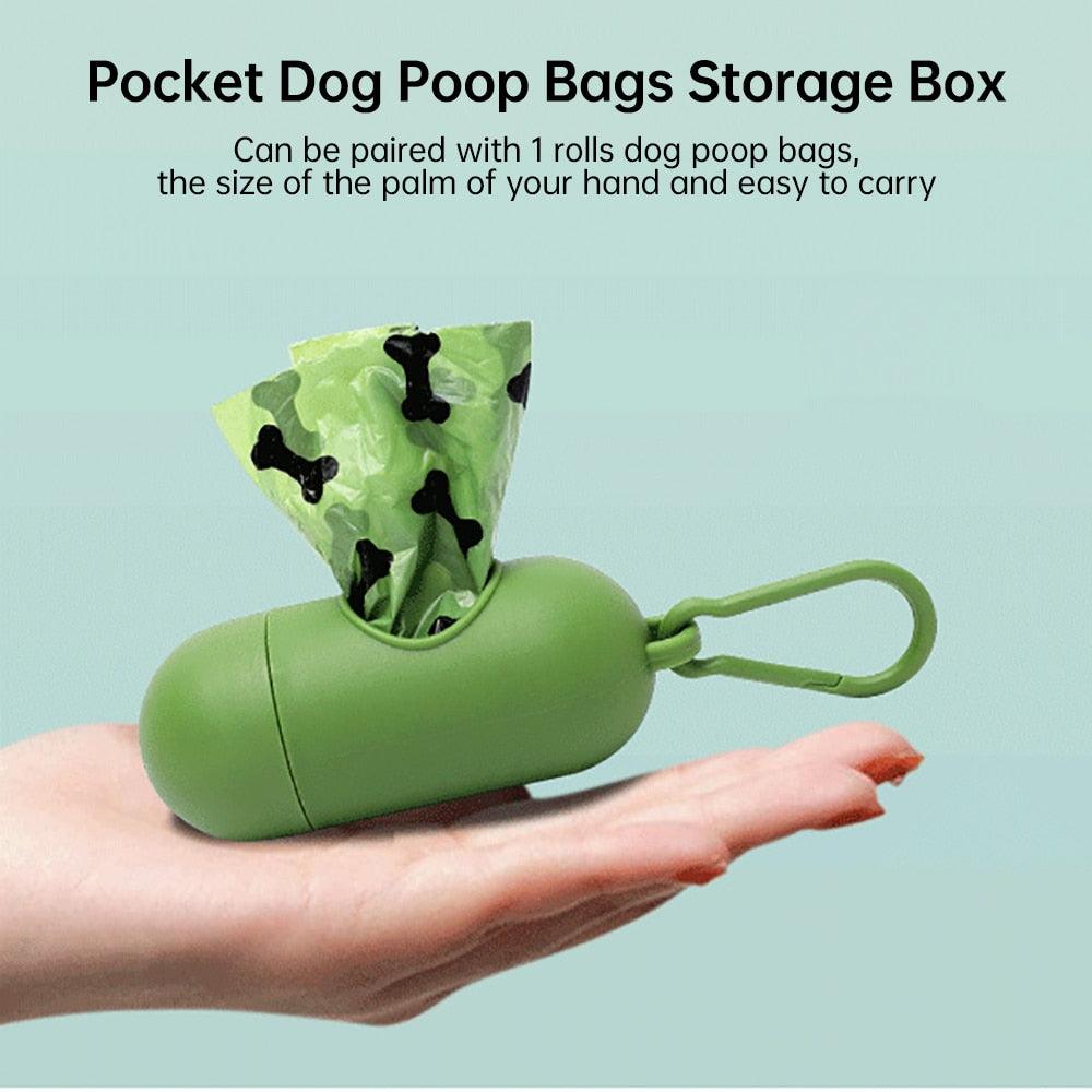 Portable Dog Poop Bags EPI Degradable Cat Waste Bags With Storage Box Doggie Outdoor Clean Garbage Bag Pet Supplies 15 Bags/Roll - Lily Depot