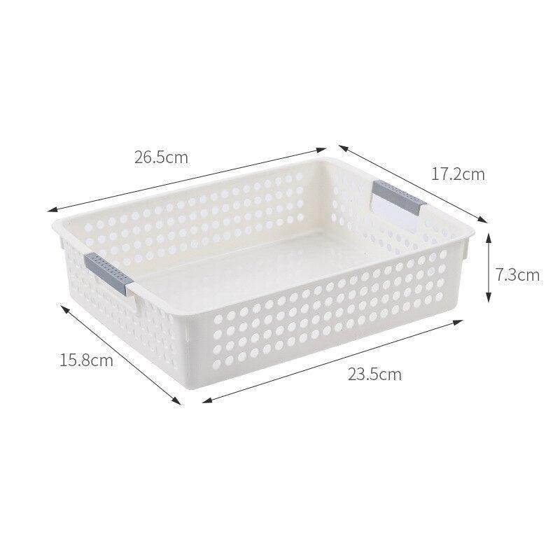 Desk Plastic Hollow Storage Basket Container Bathroom Dirty Laundry Baskets Kitchen Cabinet Organizer for Small Things Toy Box - Lily Depot