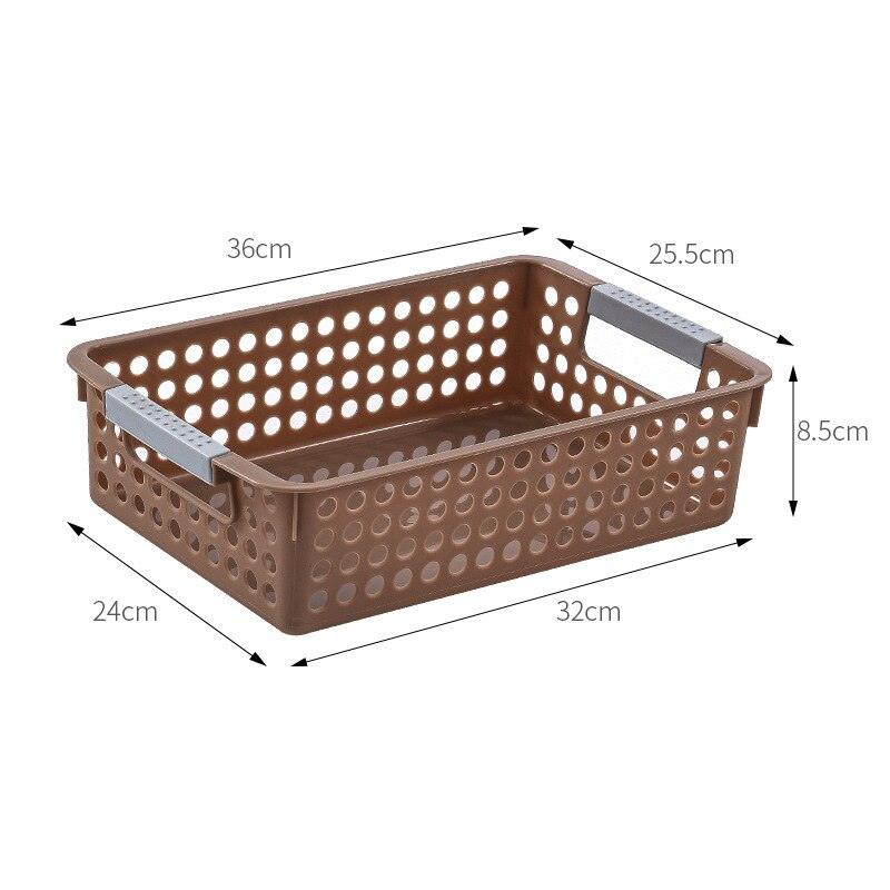 Desk Plastic Hollow Storage Basket Container Bathroom Dirty Laundry Baskets Kitchen Cabinet Organizer for Small Things Toy Box - Lily Depot