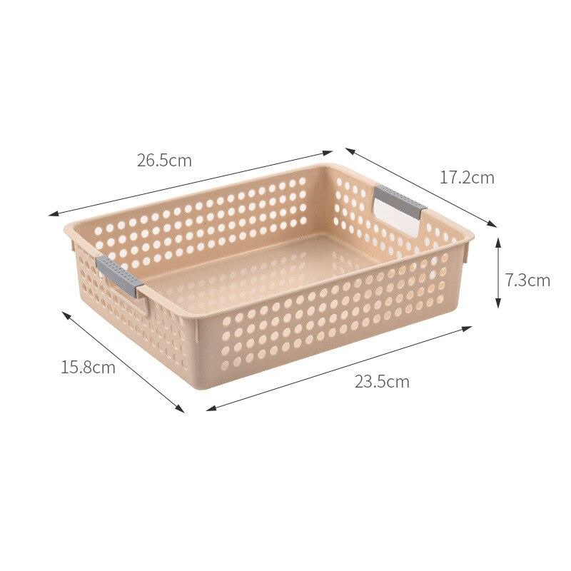 Desk Plastic Hollow Storage Basket Container Bathroom Dirty Laundry Baskets Kitchen Cabinet Organizer for Small Things Toy Box - Lily Depot