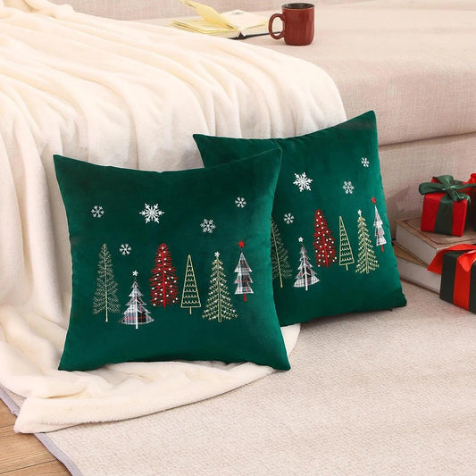 Miater Christmas Throw Pillow Covers 18x18 Inch Set of 2 - Lily Depot