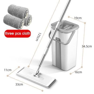 Mop magic Floor Squeeze squeeze mop with bucket flat bucket rotating mop for wash floor house home cleaning cleaner easy 2020new - Lily Depot