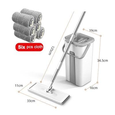 Mop magic Floor Squeeze squeeze mop with bucket flat bucket rotating mop for wash floor house home cleaning cleaner easy 2020new - Lily Depot