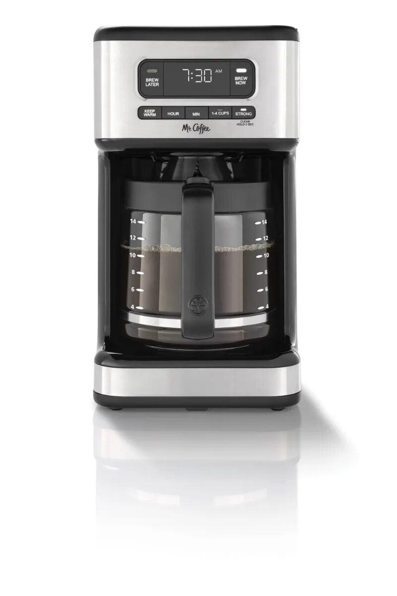 Mr. Coffee 14-Cup Light Stainless Programmable Coffee Maker - Lily Depot
