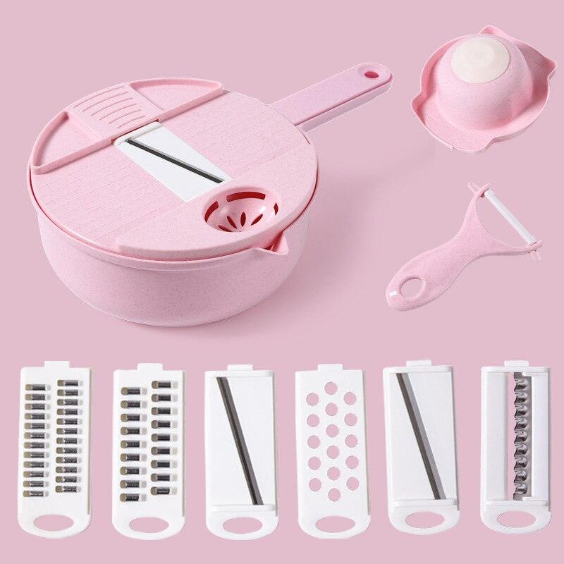 Multi-Function Salad Uten Vegetable Chopper Carrots Potatoes Manually Cut Shred Grater For Kitchen Convenience Vegetable Tool - Lily Depot