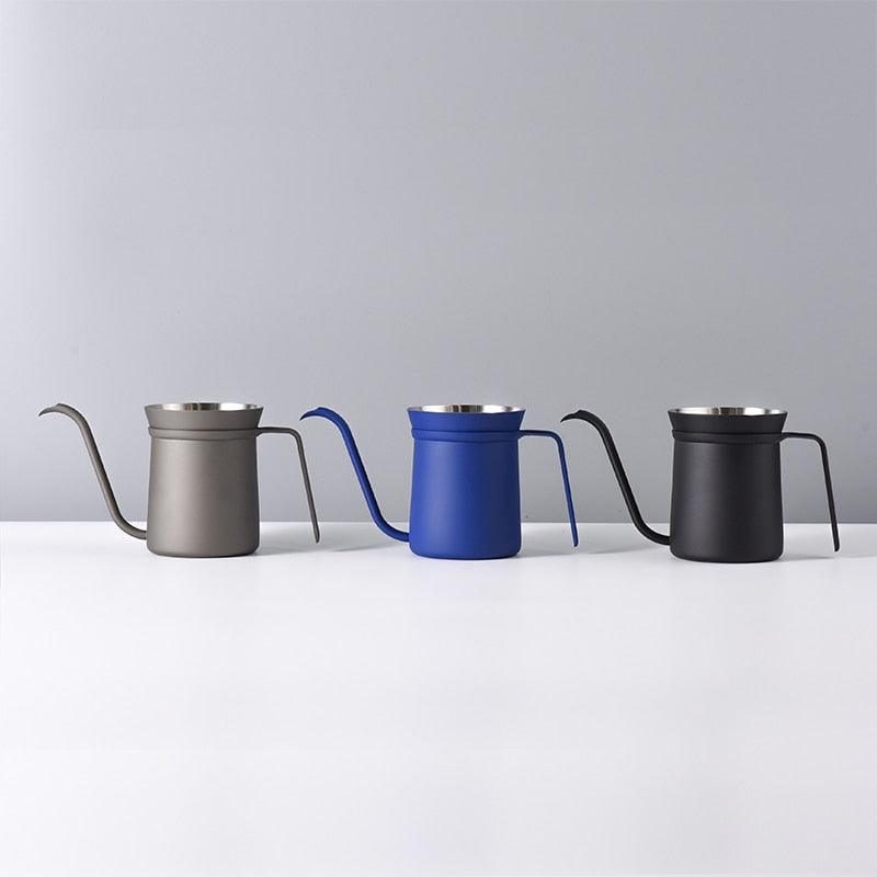 New arrival Pour Over Stainless Steel Kettle 350ml Hand Brewed Coffee Pot Vertical Water Flow Ergonomic Handle Gooseneck Kettle - Lily Depot
