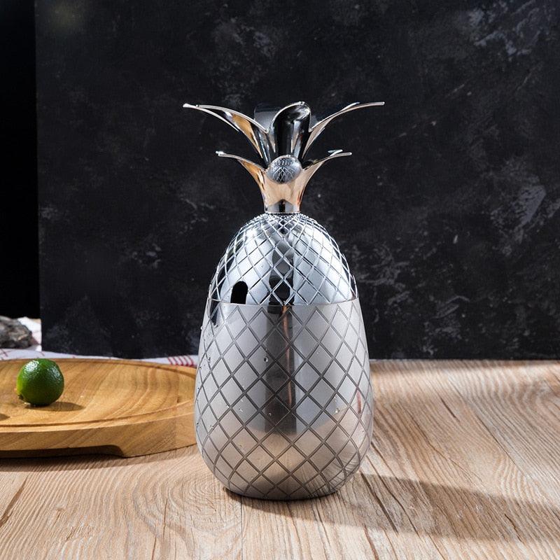 Pineapple Cocktail 500ml Cup Moscow Mule stainless steel pineapple cup metal copper Cup creative personalized Cocktail Cup - Lily Depot