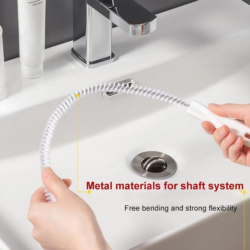 Pipe Dredging Brush Bathroom Hair Sewer Sink Cleaning Brush Drain Cleaner Flexible Cleaner Clog Plug Hole Remover Tool - Lily Depot