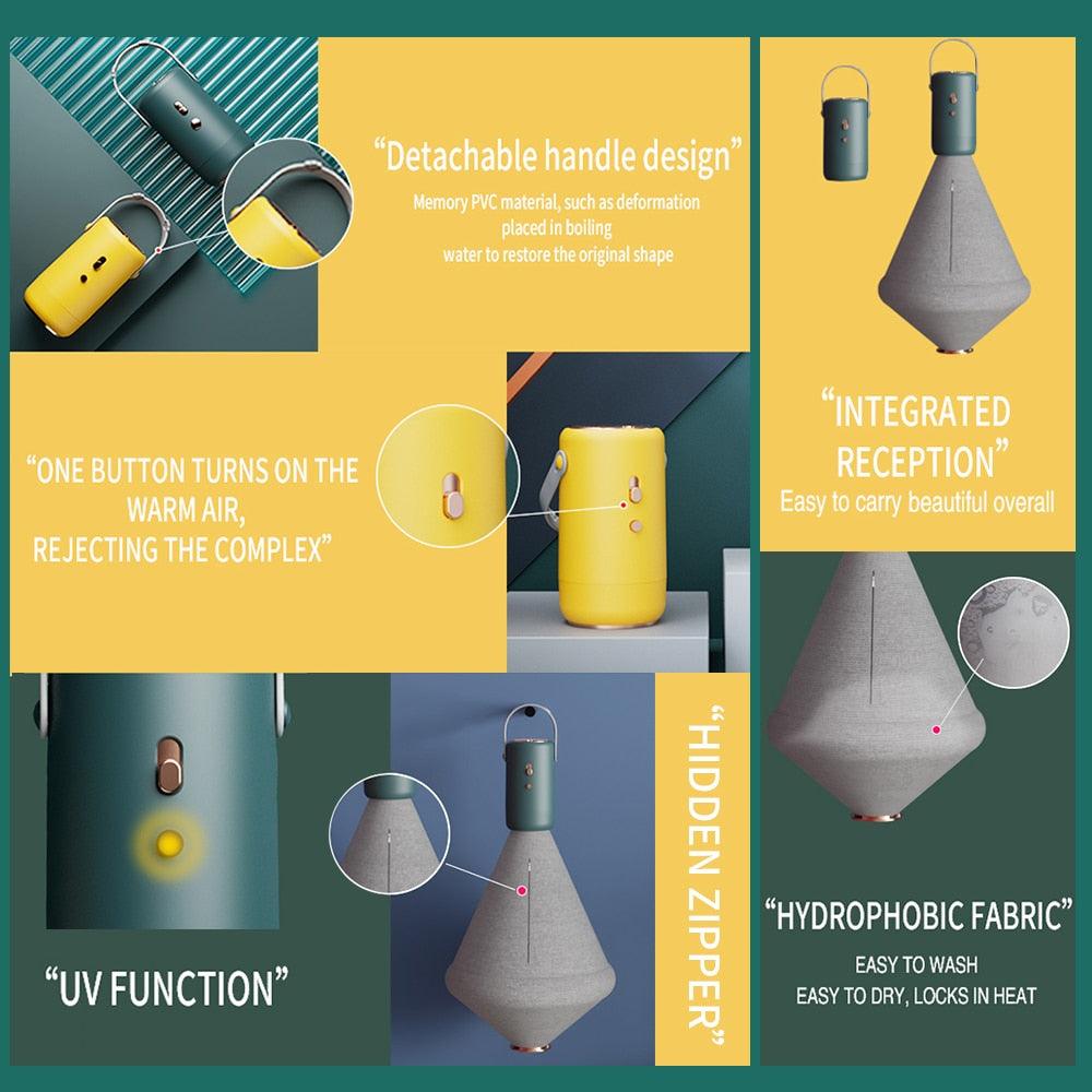 Portable Clothes Dryer Mini Dryer with Clothes Multifunctional Small Drying Machine for Underwear Panties Swimsuit Socks Shoes - Lily Depot