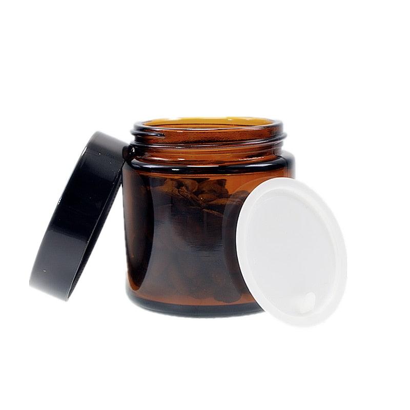 Portable Glass Jar 130ml Coffee Beans Storage Tank Coffee Grinder Coffee Powder Container Thickened Glass Seal Cans Sealed Jar - Lily Depot