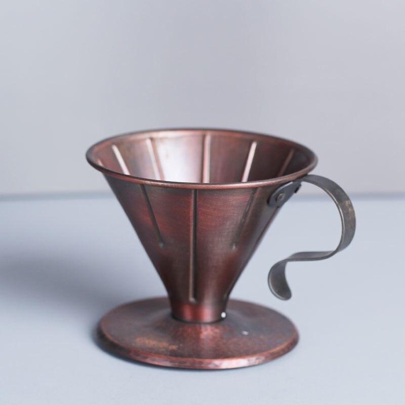 Pure Red Copper Coffee Tea Pot Cup Spoon Set Drinkware Long Gooseneck Spout Kettle Hand Drip Kettle turkish Coffee Maker Set - Lily Depot