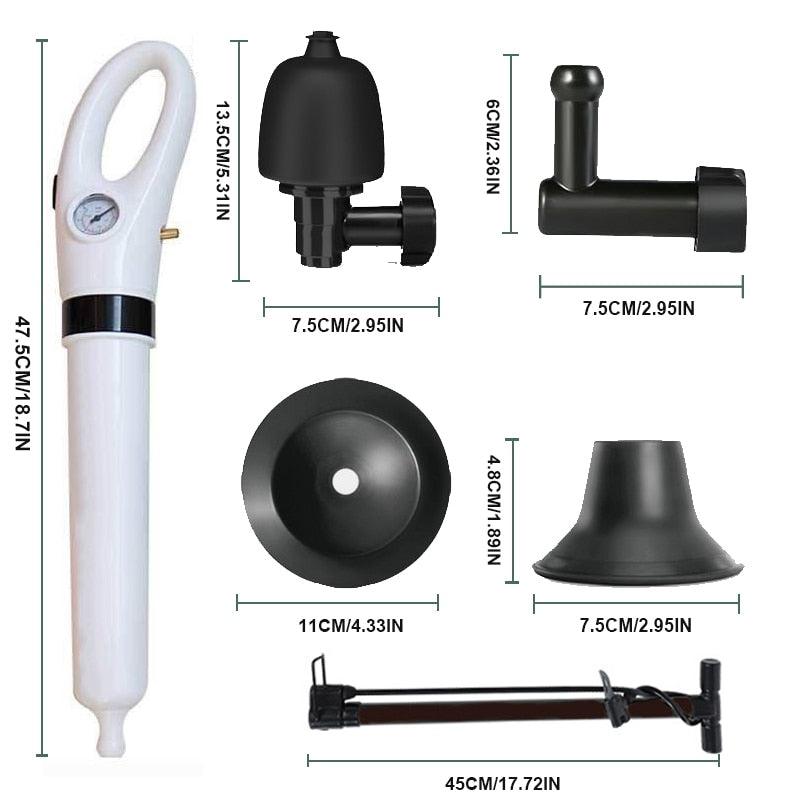 Sewer Dredge Clogged Toilet Plungers Drain Blaster High Pressure Cleaner Air Drain Cleaner Manual Pneumatic Dredge Tools - Lily Depot