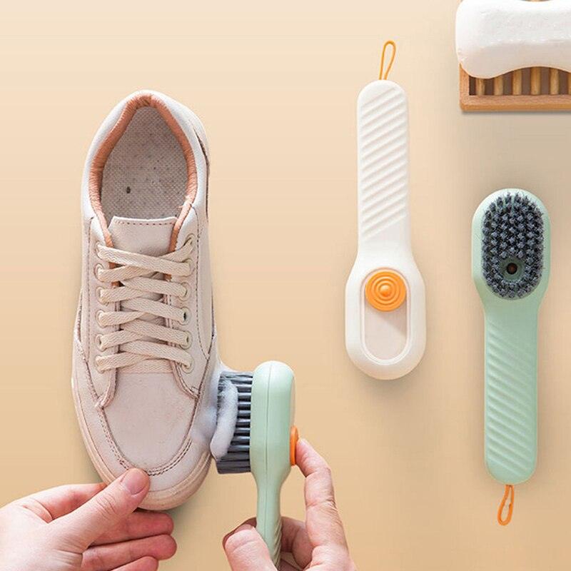 Shoe Brush Automatic Liquid Discharge Deep Cleaning Soft Bristles Household Laundry Cleaning Brush for Daily Use - Lily Depot