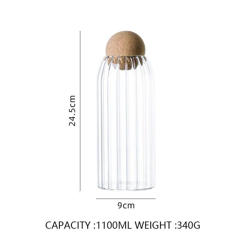 Small Glass Beans Bottle Cereal Food Storage Container Seasoning Spice Apothecary Jars with Lid Candy Dispenser Canister Set - Lily Depot