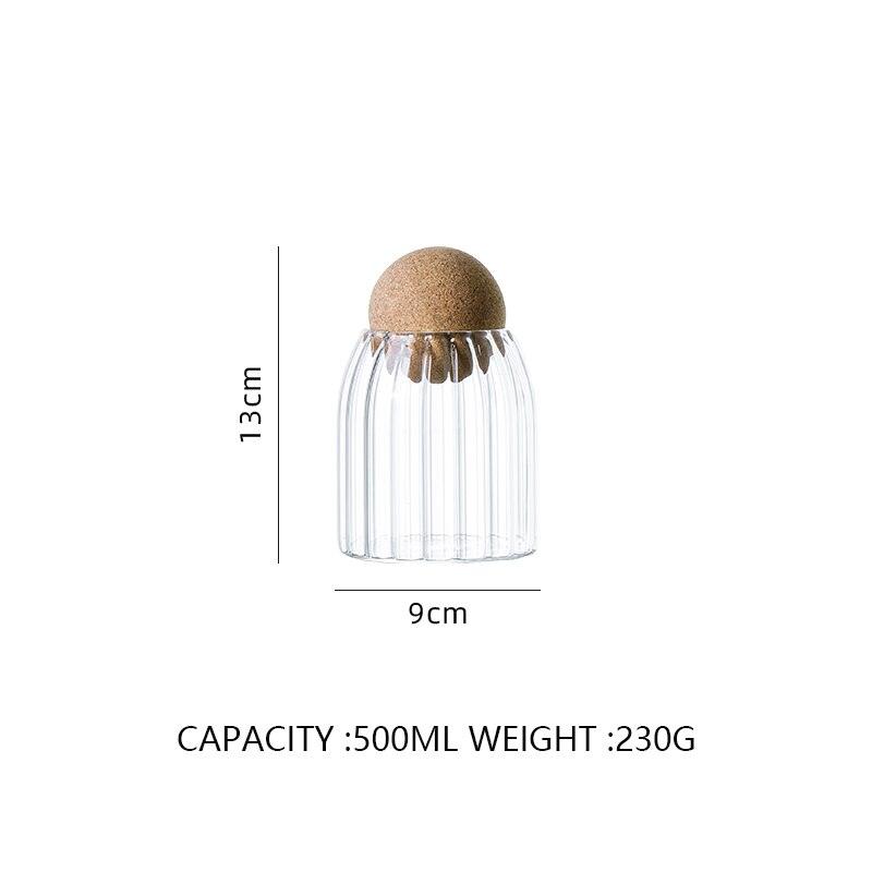 Small Glass Beans Bottle Cereal Food Storage Container Seasoning Spice Apothecary Jars with Lid Candy Dispenser Canister Set - Lily Depot