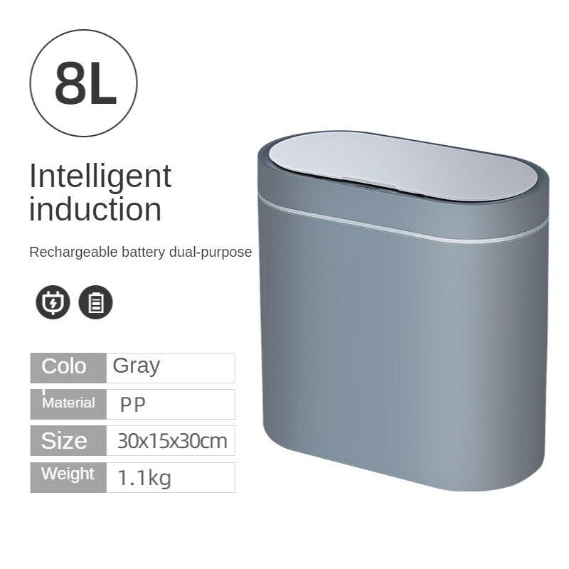 Smart Sensor Trash Can Electronic Automatic Bathroom Toilet Household Waterproof Narrow Seam Storage Bucket Smart Home Trash Bin - Lily Depot