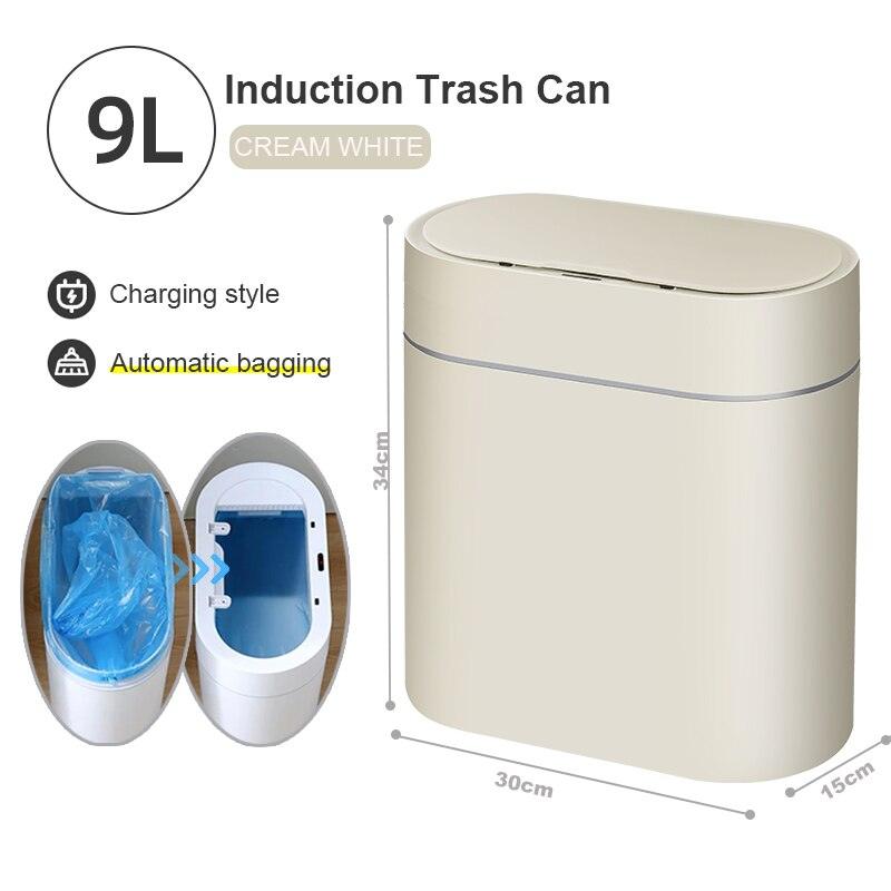 Smart Sensor Trash Can Electronic Automatic Bathroom Toilet Household Waterproof Narrow Seam Storage Bucket Smart Home Trash Bin - Lily Depot