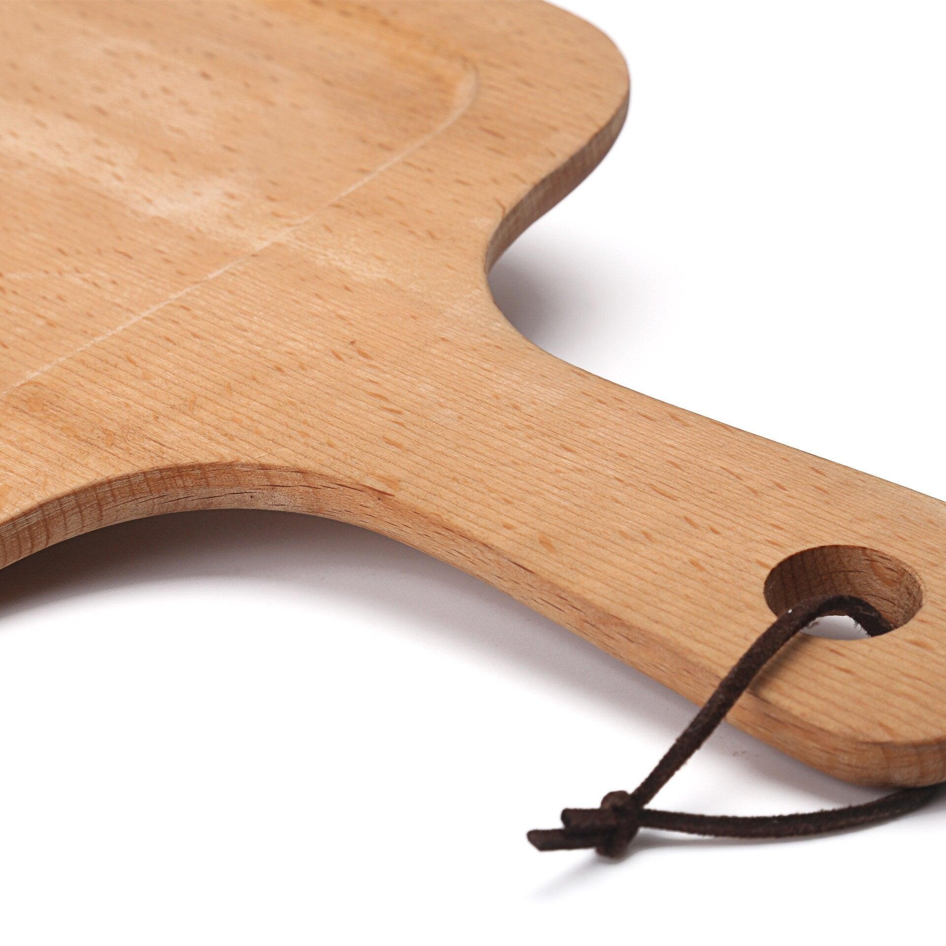 Solid Wood Small Cutting Board with Handle for Charcuterie, Bread, Vegetables,Fruits, Kitchen Serving Tray - Lily Depot