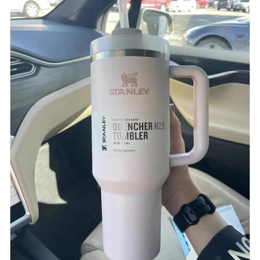Stanley Quencher 2.0 Stainless Steel Vacuum Insulated Tumbler with Lid and Straw 40oz Thermal Travel Mug Coffee Hot Cup - Lily Depot