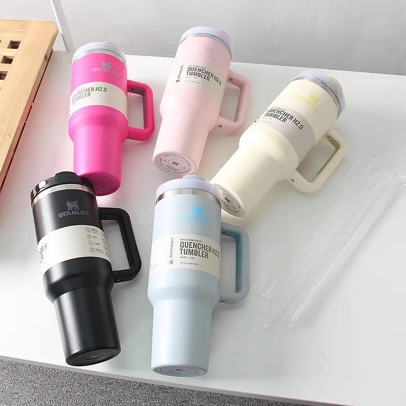 Stanley Quencher 2.0 Stainless Steel Vacuum Insulated Tumbler with Lid and Straw 40oz Thermal Travel Mug Coffee Hot Cup - Lily Depot