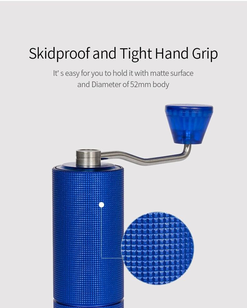 TIMEMORE Chestnut C2 Upgrade Portable Coffee Grinder Jewelry Blue Manual Grinder Hand Mill With Double Bearing Positioning - Lily Depot