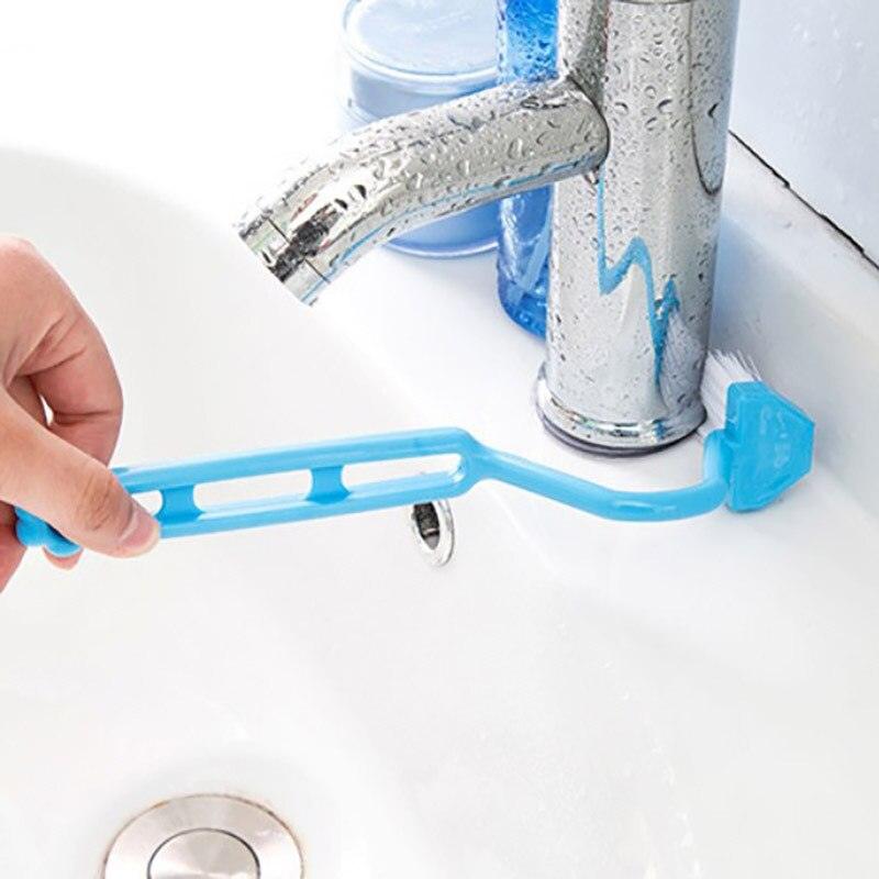 Toilet Corner Cleaning Brush Bending Handle Scrubber Bathroom Accessories For Home Shower Room Portable - Lily Depot