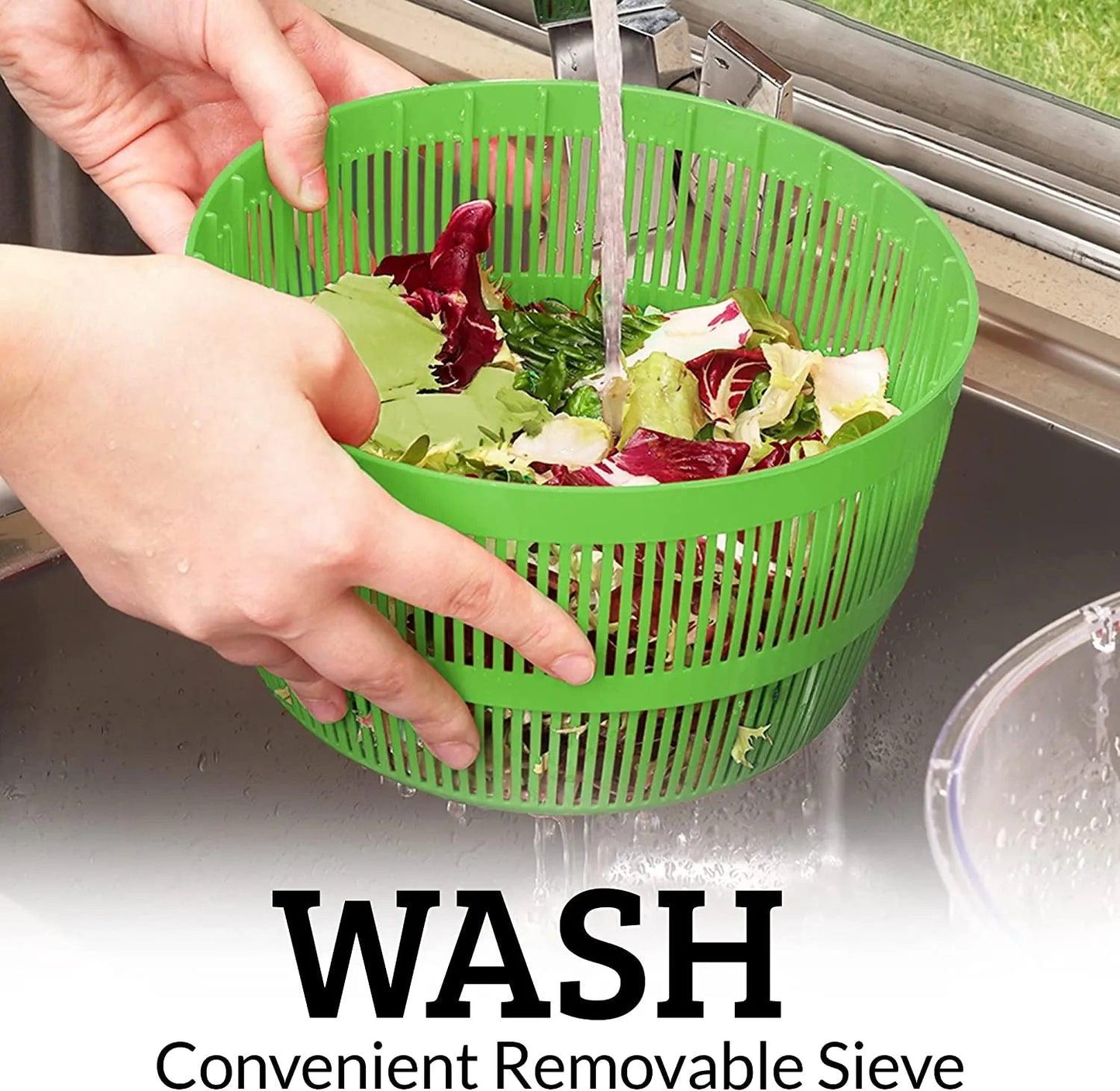 Vegetables Salad Spinner Lettuce Leaf Vegetable Centrifuge Greens Washer Dryer Drainer Crisper Strainer For Washing Drying Leafy - Lily Depot