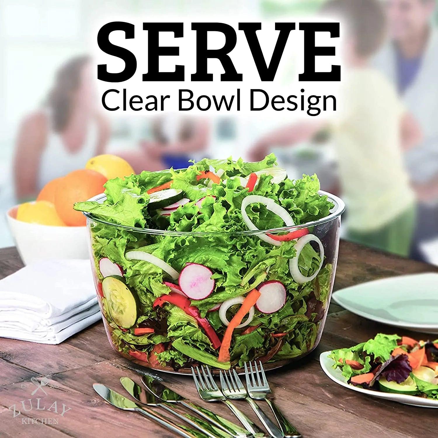 Vegetables Salad Spinner Lettuce Leaf Vegetable Centrifuge Greens Washer Dryer Drainer Crisper Strainer For Washing Drying Leafy - Lily Depot