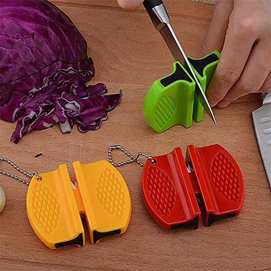 WALFOS Portable Mini Kitchen Knife Sharpener Kitchen Tools Accessories Creative Butterfly Type Two-Stage Knife Sharpener - Lily Depot