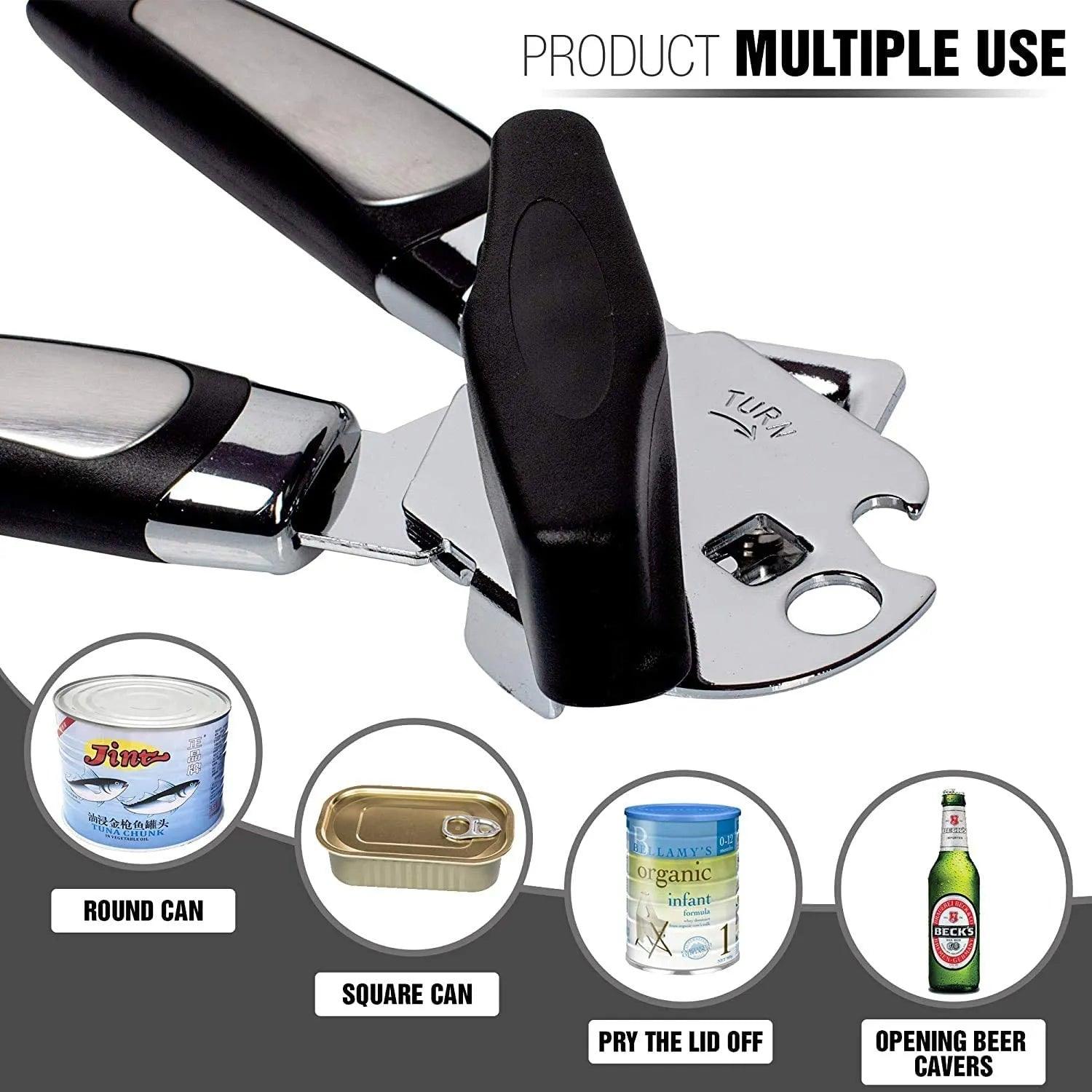 WALFOS Stainless Steel Manual Cans Opener Professional Ergonomic Opener For Cans Side Cut Can Opener Manual - Lily Depot